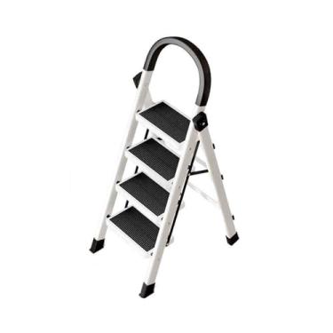 Imagem de Escada dobrável Escada dobrável multifuncional, escada interna espessada telescópica, 4/5/6 degraus, pequena escada portátil para subir Banco de degrau dobrável(Pequeno)