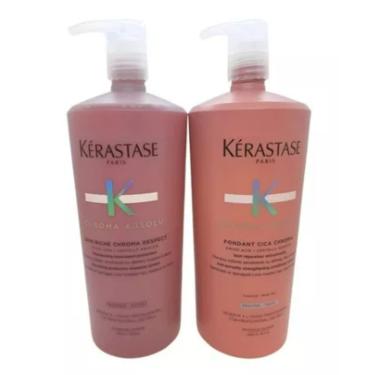 Imagem de Kit Kérastase Chroma Absolu Shampoo 1l + Condicionador 1l