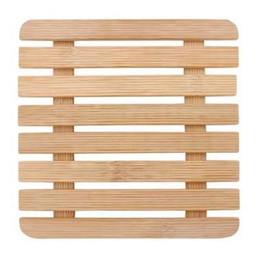 Imagem de Descanso De Panela Quadrado 17x17cm Bambu Resistente - Yangzi