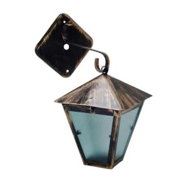 Imagem de Luminária De Parede Colonial Alumínio Fundido Ouro 19X6Cm - OURO MINAS