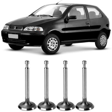 Imagem de Jogo 4 Válvula Admissão Fiat Fire 1.3 16v Gasolina Metalleve