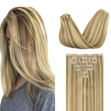 Imagem de Extensões de cabelo Clip in GOO GOO Real Human Hair 18 polegadas 110g