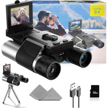 Imagem de Binóculos digitais com câmera – Zoom óptico de 10x, zoom digital de 8x, tela LCD de 5.1 cm, câmera de 40 MP, vídeos de 2,5 K, ideal para shows, observação de pássaros e aventuras ao ar livre com