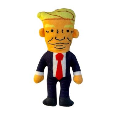 Imagem de PAWTY Mini Donald Brinquedo de pelúcia para cães - Brinquedo para cães com bandeira patriótica dos Estados Unidos da América - Brinquedo pequeno fofo exclusivo engraçado para cães pequenos - Presente