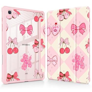 Imagem de Mektron Capa para Samsung Galaxy Tab S6 Lite 10,4 polegadas 2024/2022/2020 com suporte para caneta S, visualização em vários ângulos com capa à prova de choque, capa transparente + suporte de três