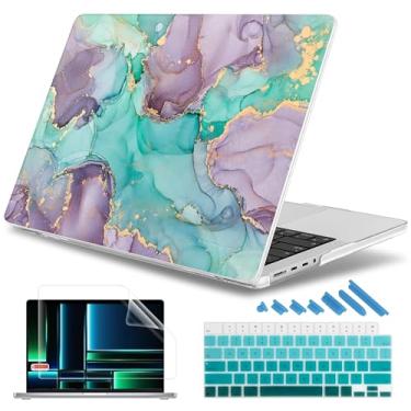 Imagem de May Chen Capa para MacBook Pro 16 2025 2024-2021 M4 M3 M2 M1 Pro/Max, compatível com A3403 A3186 A2991 A2780 A2485, capa protetora de plástico rígido com película de teclado, pintura artística