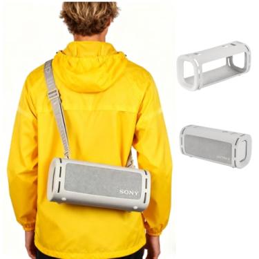 Imagem de Capa de silicone para Sony ULT Field 5, montanhismo, caminhada, viagem, transporte, compatível com capa de alto-falante Sony (branca)