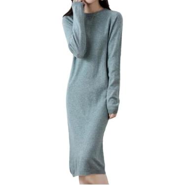 Imagem de Suéter De Caxemira Vestidos De Malha Lã Merino Feminino Inverno Elegante Pulôveres Vestido Outono Manga Longa, En8, M