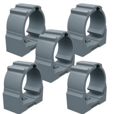Imagem de Kit 5 abracadeira pvc cinza 1/2" masster