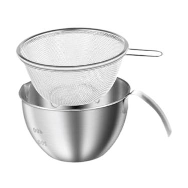 Imagem de Ｂｅｓｇａ Tigela de lavagem de arroz, escorredor, peneira de alimentos, conjunto de macarrão, espaguete, arroz, enxaguador, lavador, peneira de malha fina,