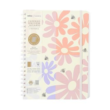 Imagem de CADERNO ESPIRAL MELISSA PAUTADO 20X28 BLOCK BLOOMY 1 MATERIA 80 FLS