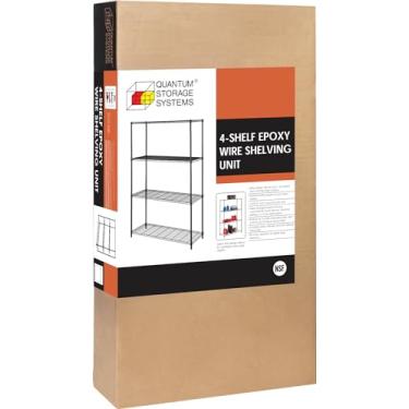 Imagem de FSE 373-RWR72-1830LDBK Pacote conveniente para prateleiras, 4 camadas, 76 cm L x 45 cm P x 182 cm A, 136 kg. Capacidade de carga por prateleira, enviado KD