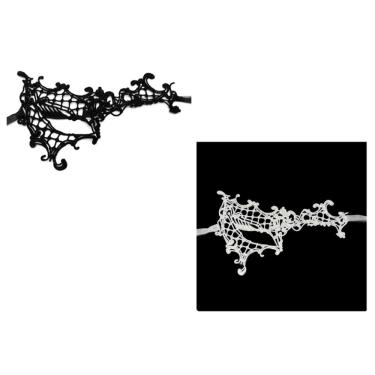 Imagem de Máscara Feminina Em Renda Half Preta Baile Festas