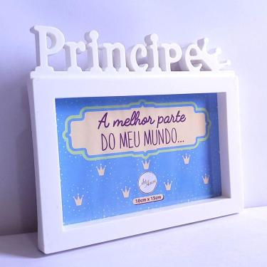 Imagem de Porta Retrato Príncipe Princesa 10x15 Decoração - Principe Lembranças Momentos Inesquecíveis Filho e Filha - PANAMI