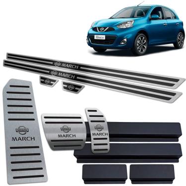 Imagem de Soleira Pedaleira Descanso March 2012/2020 Auto Preto AR