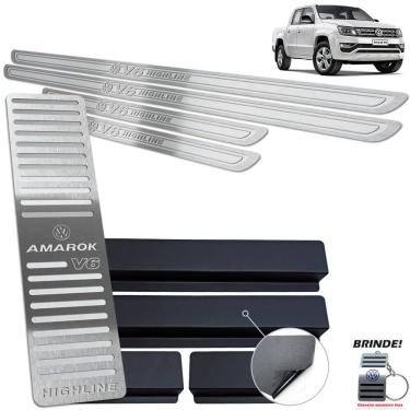 Imagem de Descanso Soleira Amarok V6 Highline 18 20 Prata Alto Relevo