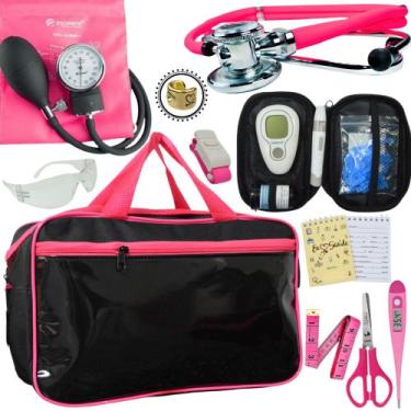 Imagem de Kit Enfermagem + Aparelho Medidor Glicose Completo Premium - Love Saud