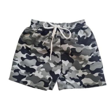 Imagem de Bermuda Infantil Menino - Estacoes da moda , Cinza camuflado, 6