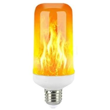 Imagem de Lampada Led Efeito Chama Fogo 3 Modos E27 Decorativo Enfeite Festa Evento Confraternizaçao Luz Ambiente