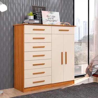 Imagem de Cômoda 2 Portas 8 Gavetas New Verona - Albatroz Móveis