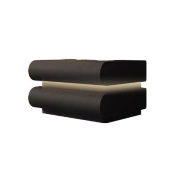 Imagem de Mesa de cabeceira cabeceira armário de cabeceira armário de armazenamento inteligente couro moderno simples três gavetas iluminado armário de cabeceira mesa de cabeceira (preto, pequeno)