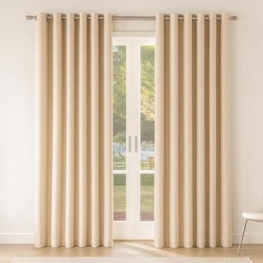 Imagem de Cortina Blackout Tecido Liso - 6,00 x 2,70 - Decoração para Escritório, Sala e Quarto (Caqui)