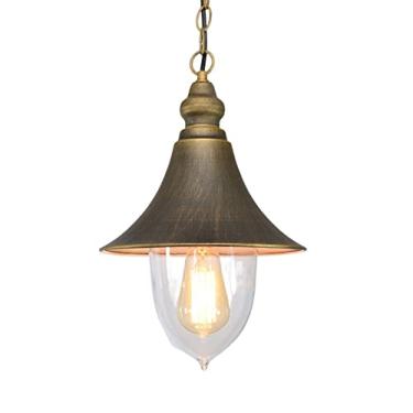 Imagem de Lustres, Lâmpada de lustre moderna LED, Lâmpada suspensa de ferro à prova d'água e ferrugem V-intage para ambientes externos, Luminária pendente de teto, Abajur de metal, Luminária