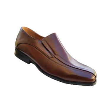 Imagem de Sapato masculino formal sem cadarço, cor café - 3224 - Lightbek Offici