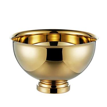 Imagem de Baldes de gelo isolados Balde de gelo de aço inoxidável balde de champanhe balde de vinho doméstico bacia de vinho de gelo ao ar livre balde refrigerador 13L balde de cerveja champanhe (cor: ouro