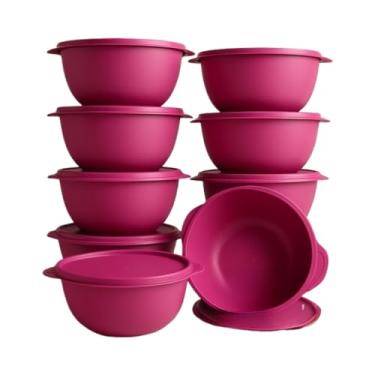 Imagem de Kit Com 15 Potes Plásticos Herméticos Para Cozinha(10 potes rosa)