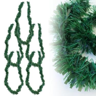 Imagem de Enfeite Natal Festão Verde Preenchido Grosso Decoração 2 Metros Volumosa Com Acabe Árvores Vazias Denso Natalina Aramado Decorativo Flexível Médio Para Árvore Corrimão Completa (5)