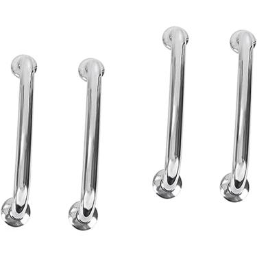 Imagem de 4 peças de barra de apoio segura para banheiro corrimão de banheira trilho de segurança de banho barras de apoio de vaso sanitário trilhos de mão para idosos alavanca de equilíbrio barra de apoio de