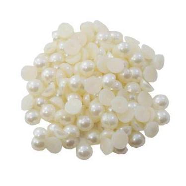 Imagem de Meia Pérola abs 3/4/6/8/10/12/14/16mm - Creme - c/500gr 250gr 100gr - 