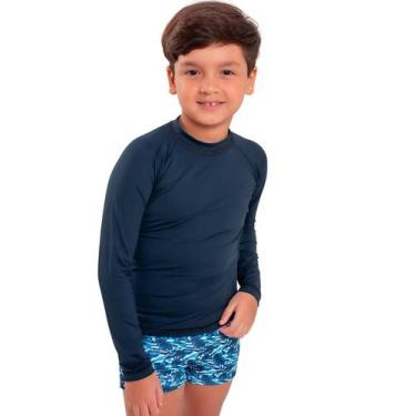 Imagem de Sunga Boxer Infantil Juvenil + Camisa Proteção Solar Uv 50 - Rey Shop,