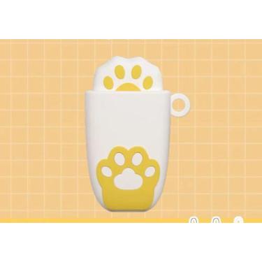 Imagem de Unidade flash USB U Disk 64GB em formato de pata de gato amarelo escur