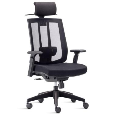 Imagem de Cadeira de Escritório Giratória Presidente Executiva Song F02 Preto - Lyam Decor