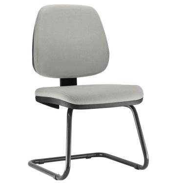 Imagem de Cadeira Para Escritório Job L02 Fixa Linho Cinza - Lyam Decor