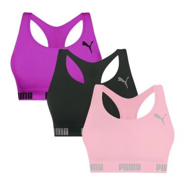Imagem de Kit 3 Tops Puma Nadador Sem Costura Feminino