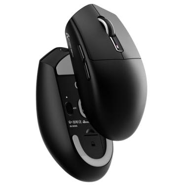 Imagem de MAMBASNAKE ATTACK SHARK G3 Mouse sem fio para jogos com modo triplo com fio/2,4 GHz/BT,59 g ultraleve,25.000 DPI,1.000 polling,sensor PixArt PAW3311,bateria de 500 mAh,programável para PC(preto)