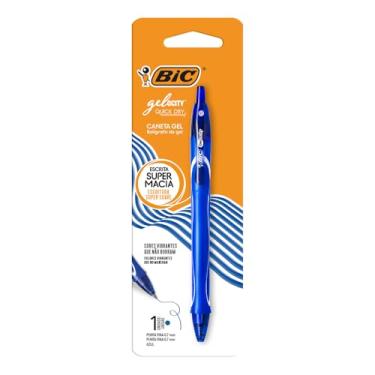 Imagem de BIC, Caneta em Gel, Gelocity, Quick Dry, Ponta Fina, Azul, 1 Unidade