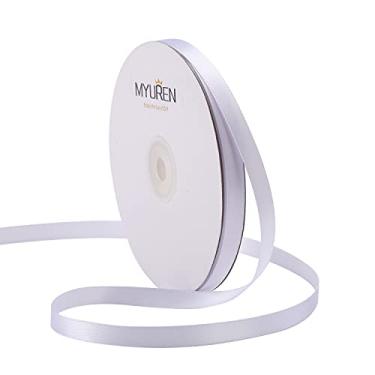 Imagem de Fita de cetim sólida de 9,5 cm fita de cetim branca dupla face para artesanato, embrulho de presente, lembrancinha de festa, chá de bebê, enfeites de convite, acessórios de cabelo DIY (50 jardas)