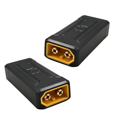 Imagem de 2 peças XT60 adaptador conector macho para macho XT60 adaptador sem fio para controle remoto RC FPV veículos aviões drones armazenamento de energia painel solar