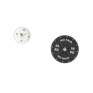 Imagem de Fenteer Relógio de Parede 3D Decorativo Moderno com Números Grandes E Silenciosos, Relógio Criativo para Pendurar em Casa, Escritório, Academia, Sala de Estud