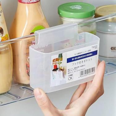 Imagem de Caixa organizadora de geladeira montada na parede, suporte de fatia de queijo para porta de geladeira, organizador de cozinha, armazenamento de cozinha que economiza espaço