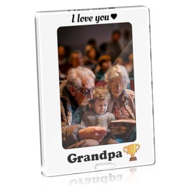 Imagem de Porta-retrato para vovô de netos, I Love You Grandpa, 10 x 15 cm, presentes para avô para aniversário, Natal, Ação de Graças