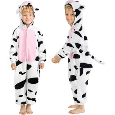 Imagem de Macacão de vaca para bebês, fantasia de vaca infantil, unissex, fantasia de animal de Halloween para crianças, meninos e meninas, 12 a 18 meses