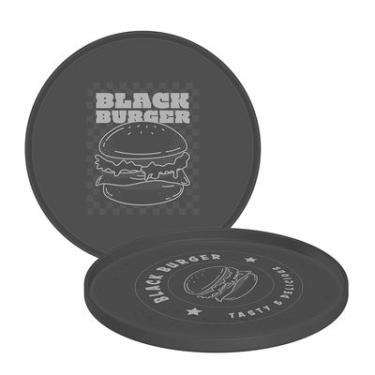 Imagem de Prato Black Burger em Polipropileno Cinza Tramontina