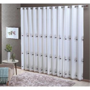 Imagem de Cortina Dupla Doha Preto 24 Ilhoses 300x250cm Sultan