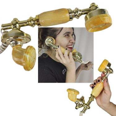 Imagem de Gancho Monofone Rj11 Telefone Fixo Retro Recepçao Rustico