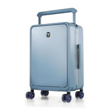 Imagem de Mala de Viagem Pequena de Bordo 10 kg Policarbonato Chicago Maloa Azul